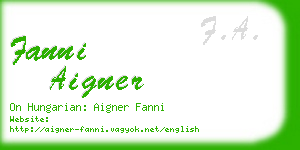 fanni aigner business card